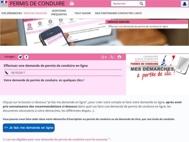 permis de conduire en ligne